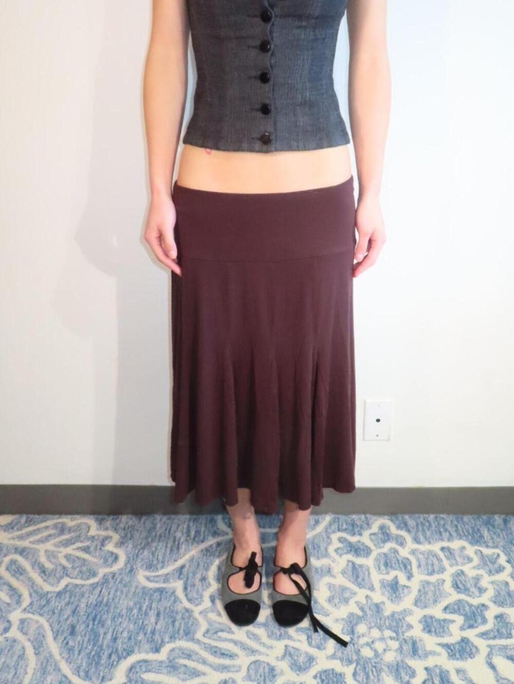 Women's Brown and Black Skirt